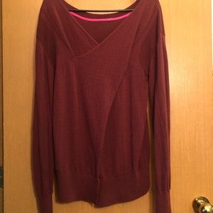 Maroon long sleeved Lululemon sweater